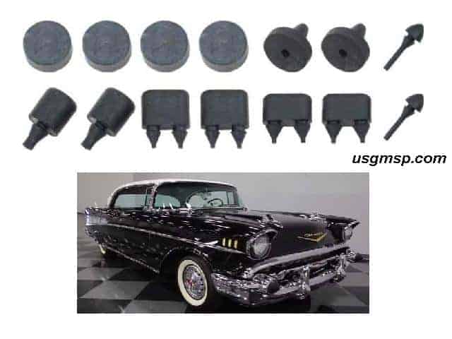Bump Stop Kit: 55-57 - 4 Door pillarless Sedan