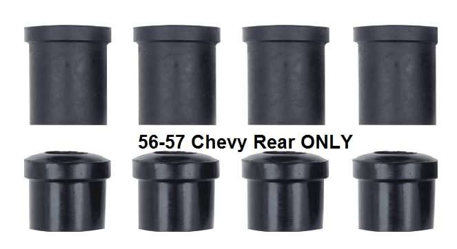 56-57 Chev Rear Leaf Spring Bushing Kit (Rubber)