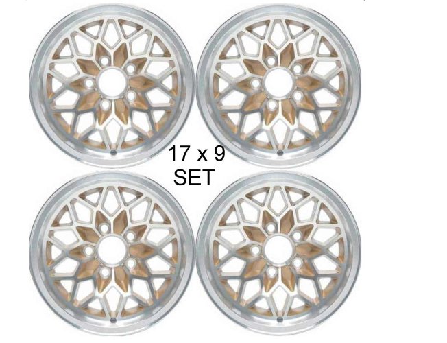 A Wheel Rim SET: Snowflake 17x9 .. NEW (4) ** – Pontiworld