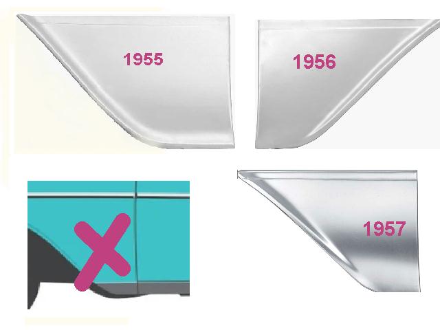 Patch Panel: 56 Chev Fender Lower Rear Section