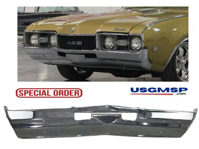 Bumper Front: 1968 Oldsmobile Cutlass & 442 - FRONT NEW