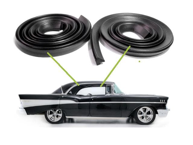 55-58 GM car2 & 4 DR P/L ROOF RAIL SEALS