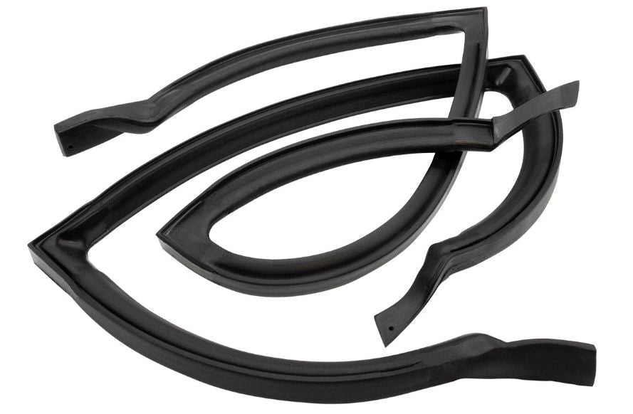 73-77 ROOF RAIL SEALS - 4 door REAR Pr, Le Mans, GA, Chevelle, Cutlass ++
