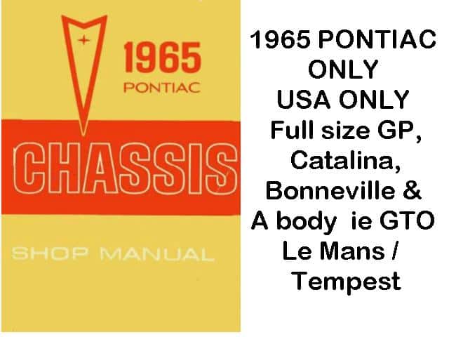 1965 Pontiac USA Workshop / Service Manual (GM) 1965
