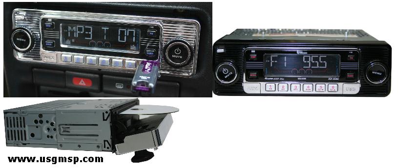 Radio: CD & Digital w/USB & more - for flat face dash