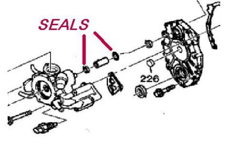 Seal: LTI waterpump DRIVE SHAFT