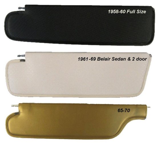 Sunvisor Sets: 58-70 Full Size