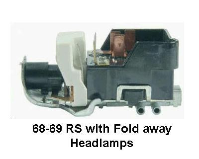 Headlamp Switch: 68-69 Camaro & 68-77 Corvette