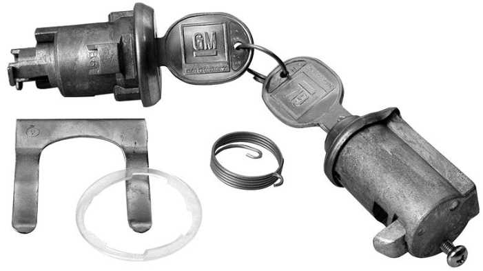 Lock Set: Trunk & Glovebox - 55-57 Chev + 61-62 US Impala Belair