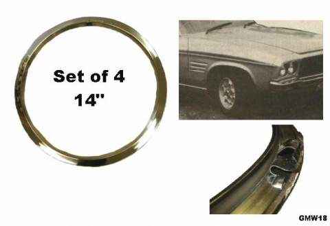 Trim Ring Set: Honeycomb Pontiac 14"(4) REPRO