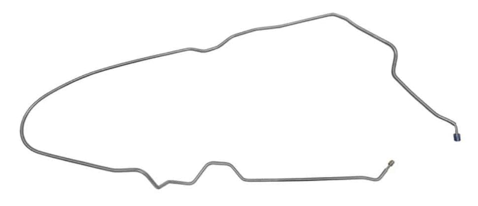 Brake Line: 76-81 Firebird 1/4" Front to Rear  1pc, OE Steel