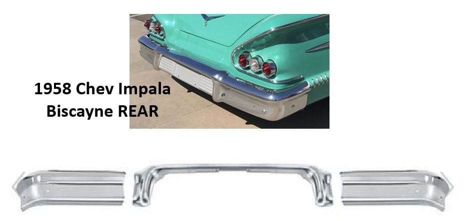 Bumper Rear: 1958 Chevy Biscayne / Impala