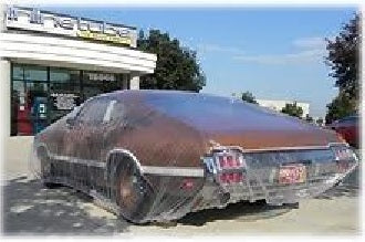 Car cover: Plastic see through - Large car