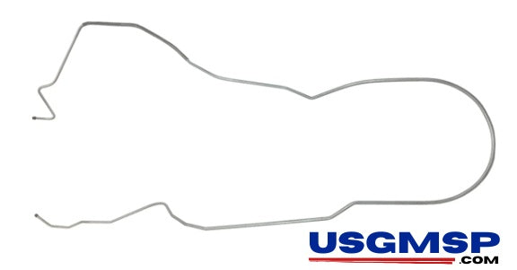 Fuel Line: 67-68 Chevy Impala 2 door hardtop - 3/8" - Rear to Front - steel