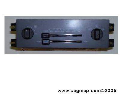 Heater AC Control Unit: 84-88 Corvette
