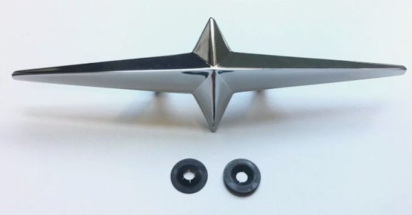 Emblem STARS - 54-58 GM Pontiac & others.. chrome each