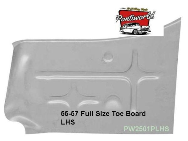 Floor Pan: 55-57 Chevrolet Full Size - TOE BOARD - LHS