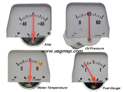 Console Gauges Individually: 68-69 Camaro