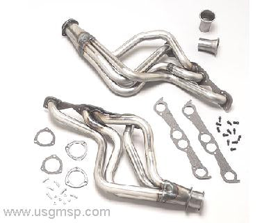 Hedders: Pontiac 400-455 ROUND PORT for Edelbrock Heads