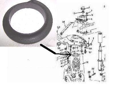 Insulator: 93-02 Front Suspension Coil