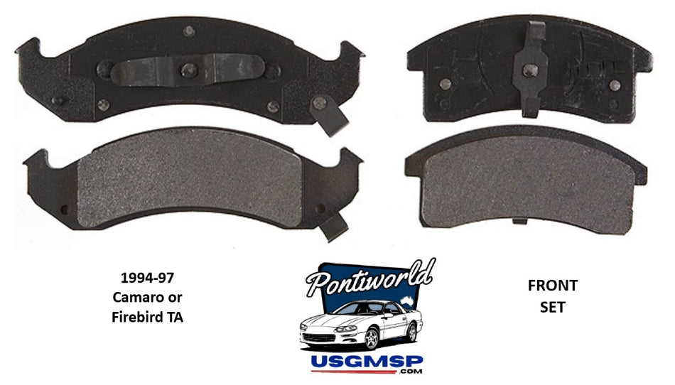 Disc pads: Front 1994 - 97 Standard FRONT SET - Camaro Firebird TA