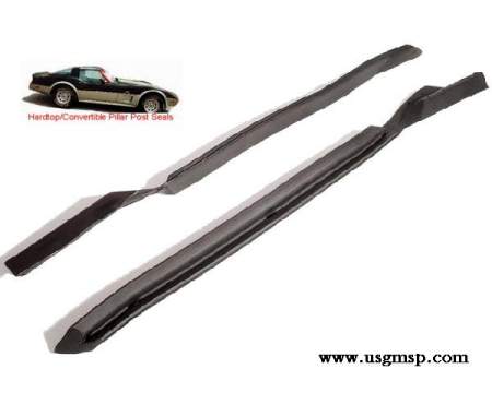 Pillar post seals: 68-72 Corvette Convertible  (pr)