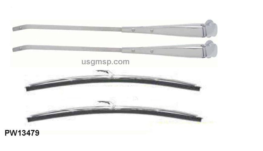 Wiper Arm Set: 65-67 Full Size sedan