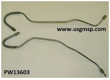 Brake pipe set: Corvette 65-82 REAR Stainless Steel