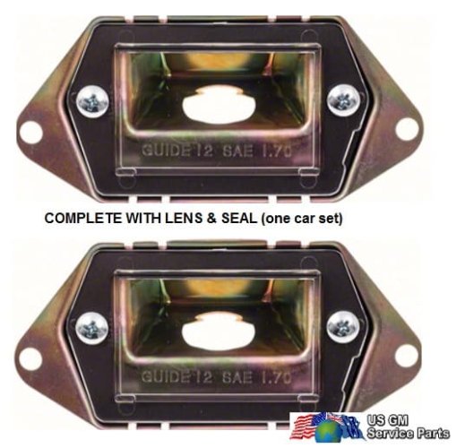 License Plate Lamp Assemblies: (2) 70-73 Camaro