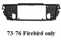 Radiator Support Panel: 73-76 Firebird (only)