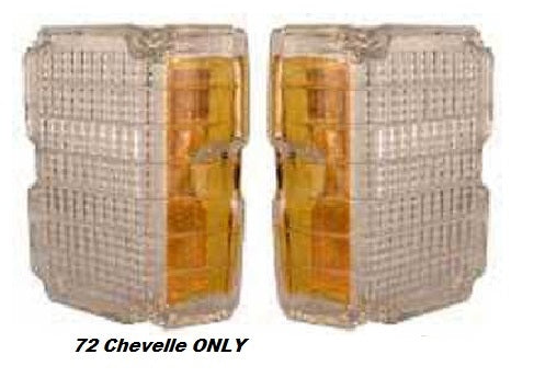 72 Chevelle Front Park Lamp Lense set