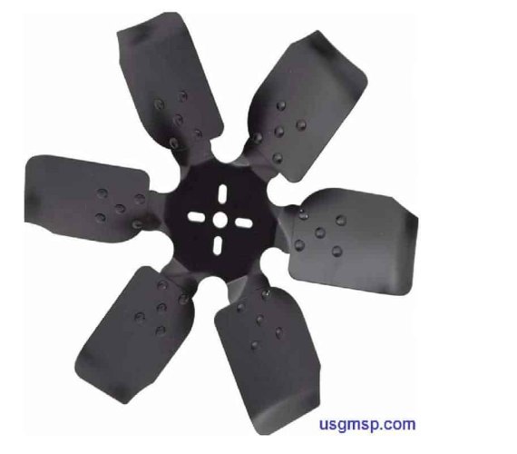 Fan Blade: 17" 6 blade steele std
