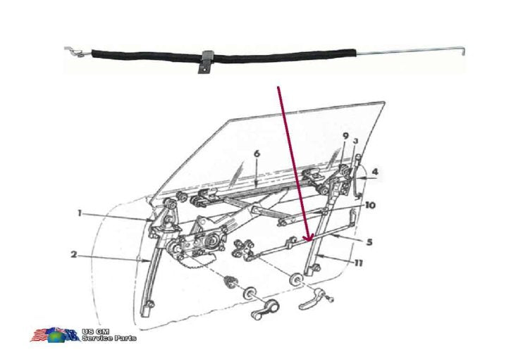 Door Opening Rod Assembly: 68-9F SET (Ea)