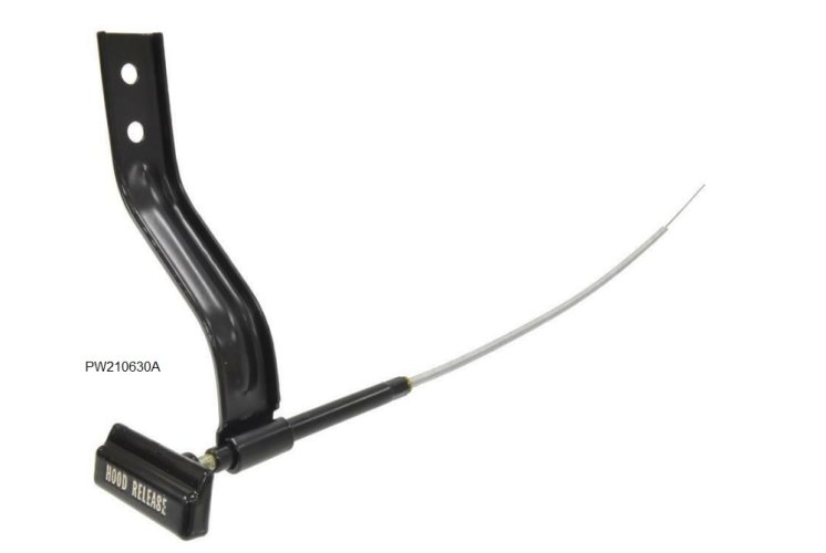 Cable Hood Release: Corvette 68-76 W/ Bracket