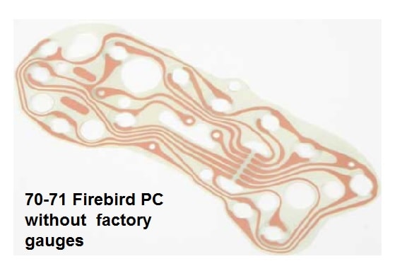 Printed Circuit: 70-71 Firebird TA w/o Gauges