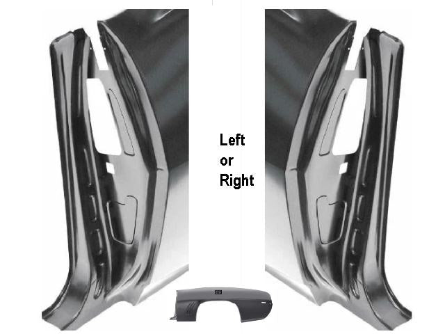 Quarter Panel Face SKIN: 67-69 Camaro w/ Door jamb