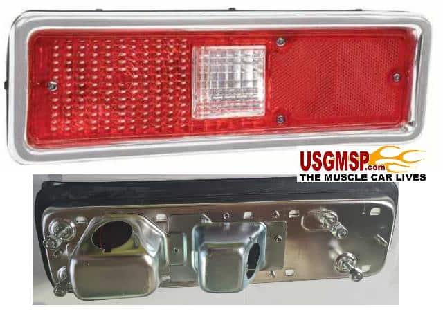 Tail Lamp Assembly: 71-72 Nova lens assembly with  backing as shown . LH or RH choose