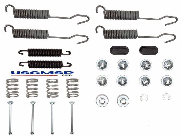 Brake Shoe Hold Down KIT: 59-62 w/ 11" REAR drum Chev & Pontiac Laurentian / Paris