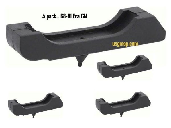 Radiator Insulator: Mounting 68-81 GM various single pin stepped  (4 pack)