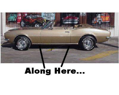 Rocker Panel Molding: 67-69 Camaro (pr) Std
