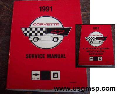 1991 Corvette Service Manual Set (Genuine)