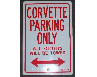Corvette Parking Sign