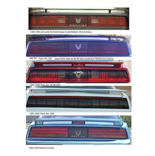 A: Tail Lamps of 82-92 Firebird TA's ID