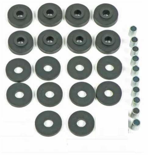 Body Mount Kit: 1960-64 Full Size Sedan & Htp - Basic Kit (RUBBER)