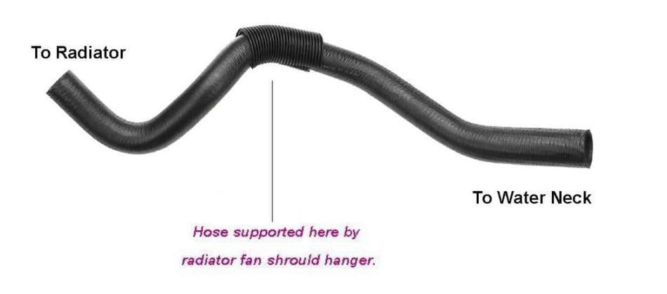 Radiator Hose: Upper 85-87 Carby V8 (2nd type)