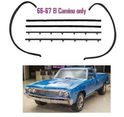 Window Felt Kit: 66-67 El Camino & Wagon kit - Authentic (6)