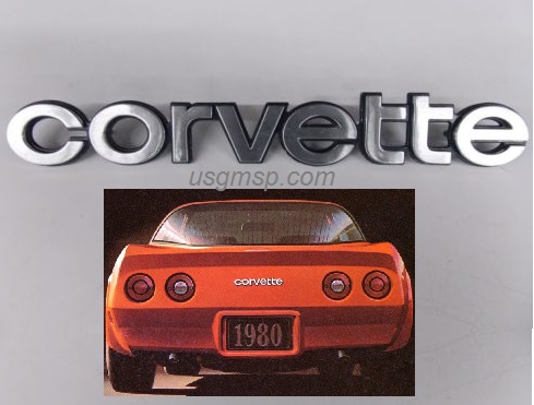 Emblem: 80-82 Corvette - "Corvette" rear