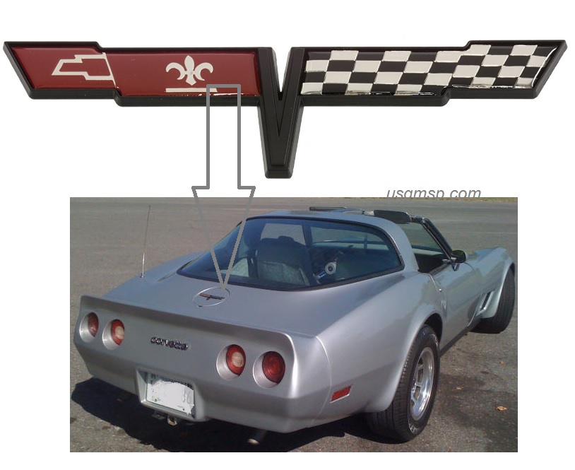 Emblem: 81 Corvette - Fuel Door