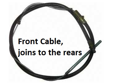 Cable Handbrake: FRONT 75-81F - Camaro/Firebird TA