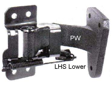 Door Hinge: 62-64B Full Size LH Front LOWER